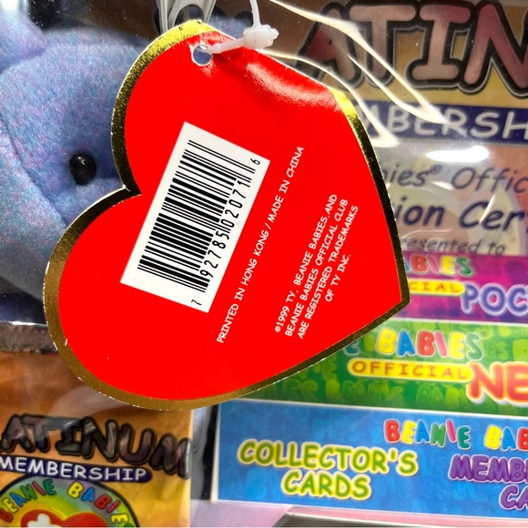 1999 Vintage TY RARE RETIRED Clubby BeanieBaby Official Club Platinum Member Kit - Picture 5 of 8
